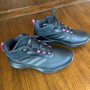 NWOT Adidas Black and Pink Waterproof Golf Boot